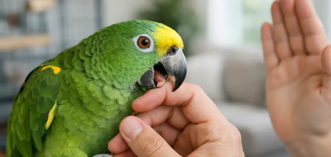 How to Reduce Parrot Biting at Home