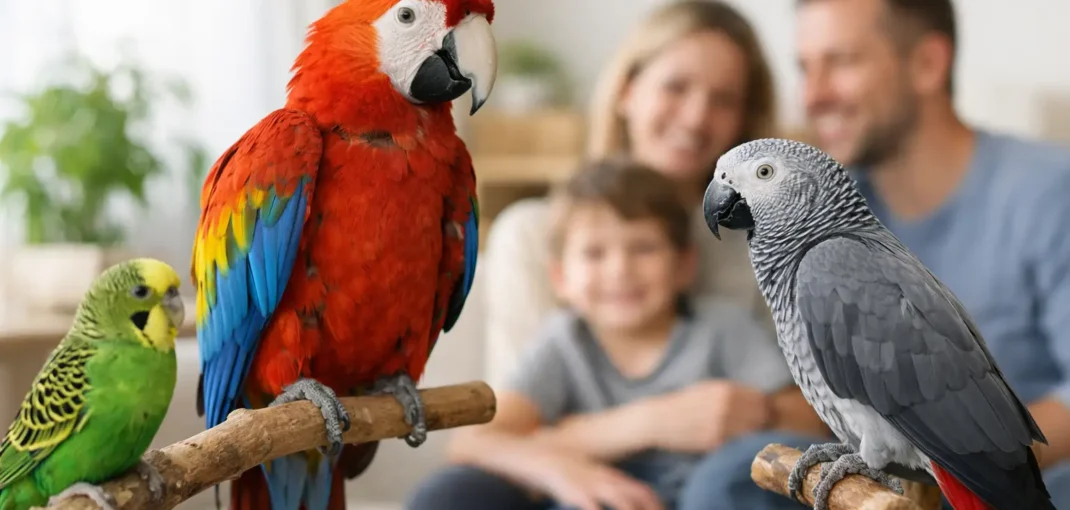 Parrot Species Care Guide for Family Homes
